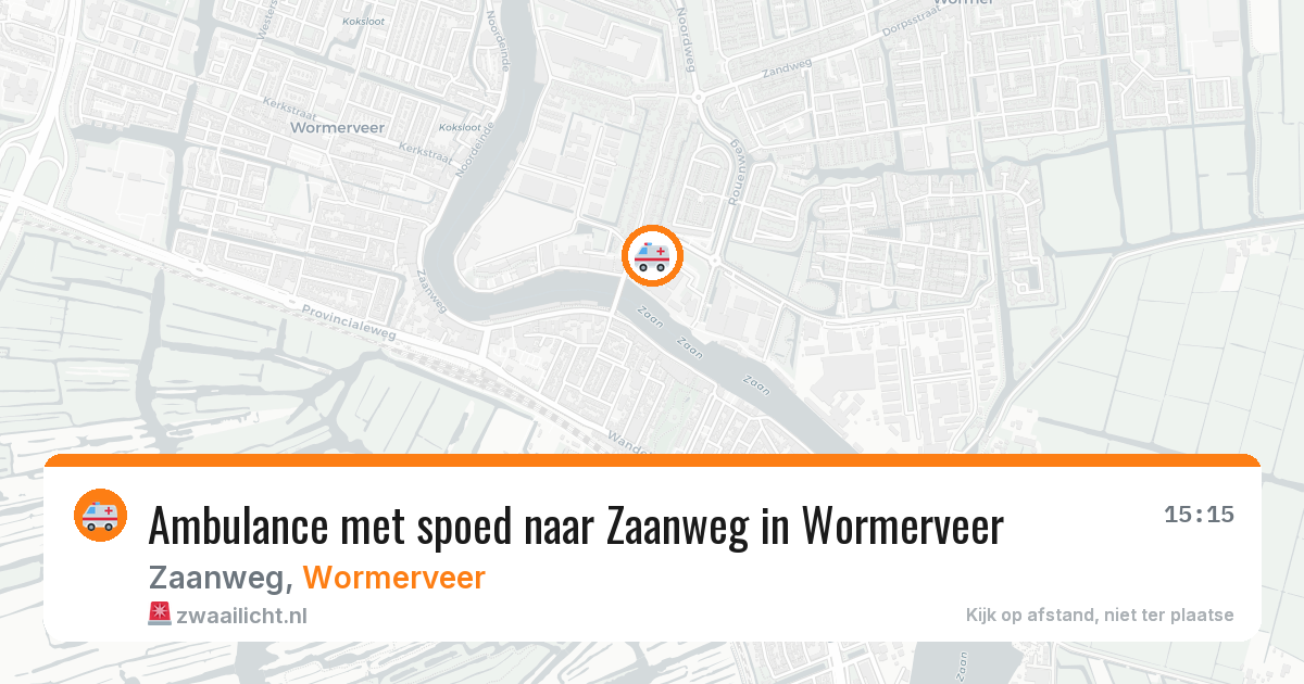 Ambulance met spoed naar Zaanweg in Wormerveer — 24 apr 2026