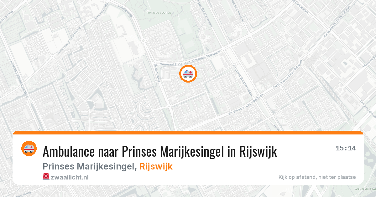 Ambulance naar Prinses Marijkesingel in Rijswijk — 29 mei 2026