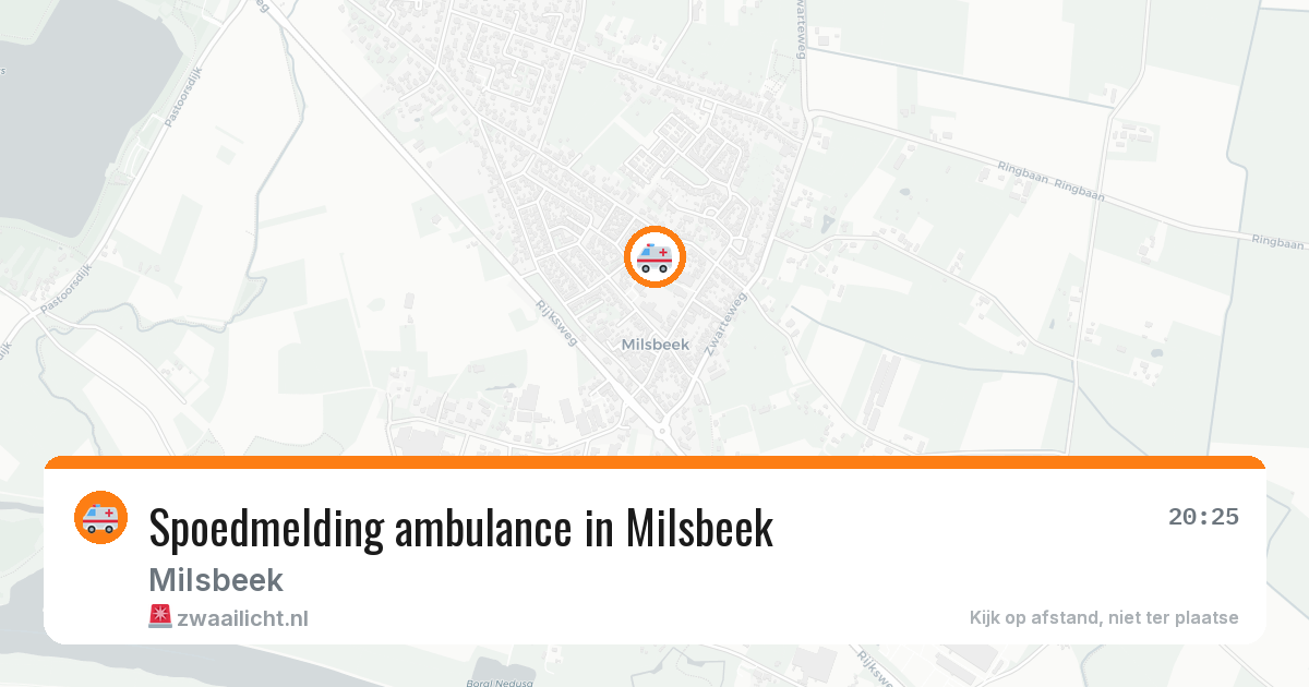Spoedmelding ambulance in Milsbeek — 28 mrt 2026