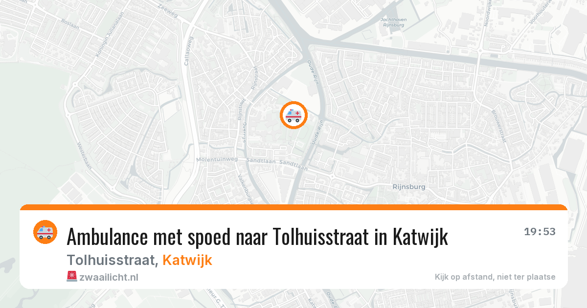Ambulance met spoed naar Tolhuisstraat in Katwijk — 6 jun 2026