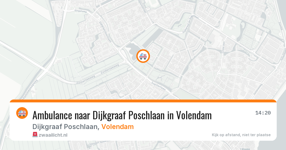 Ambulance naar Dijkgraaf Poschlaan in Volendam — 25 jun 2026