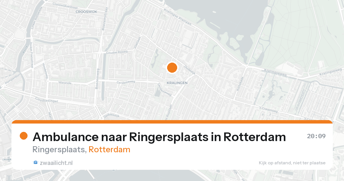 Ambulance naar Ringersplaats in Rotterdam — 16 aug 2026