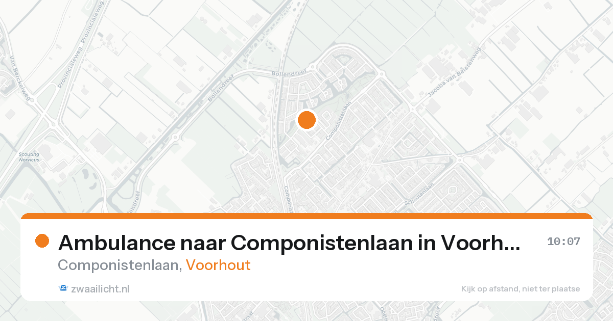 Ambulance naar Componistenlaan in Voorhout — 21 aug 2026