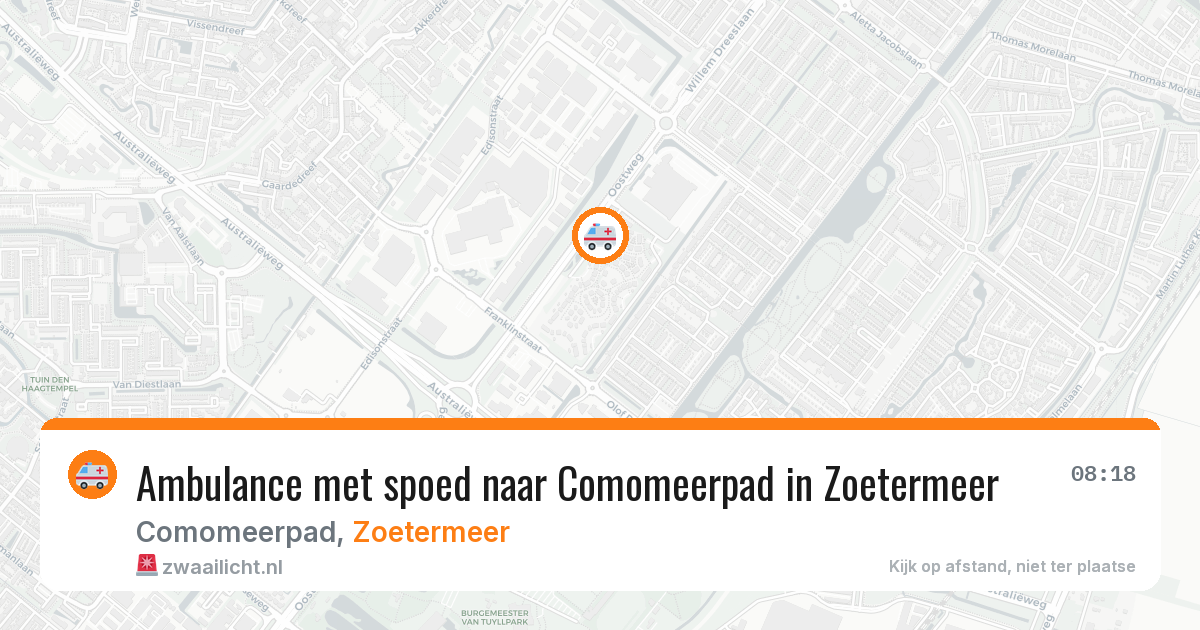 Ambulance met spoed naar Comomeerpad in Zoetermeer — 21 jun 2026
