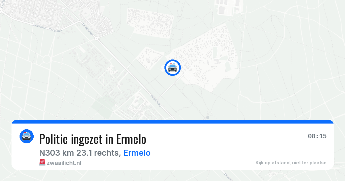 Politie ingezet in Ermelo — 14 jul 2026 | 🚨 Zwaailicht.nl