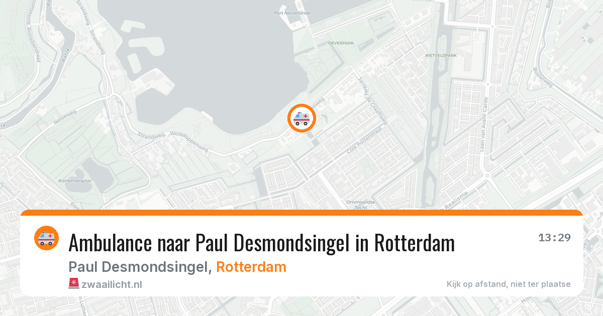 Ambulance naar Paul Desmondsingel in Rotterdam — 6 aug 2026