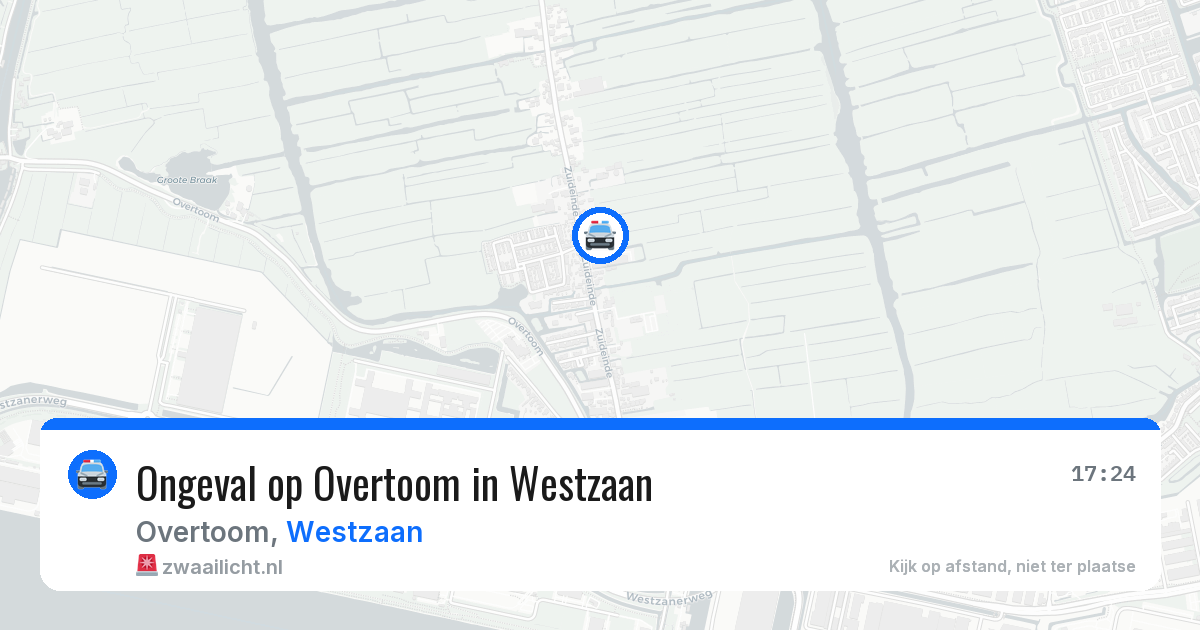 Ongeval op Overtoom in Westzaan — 11 jul 2026
