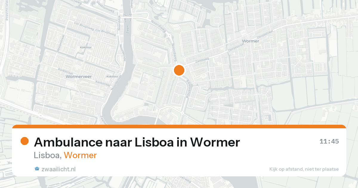Ambulance naar Lisboa in Wormer — 2 jun 2026