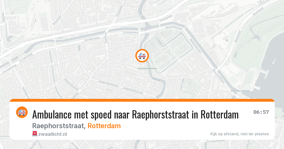 Ambulance met spoed naar Raephorststraat in Rotterdam — 9 jun 2026