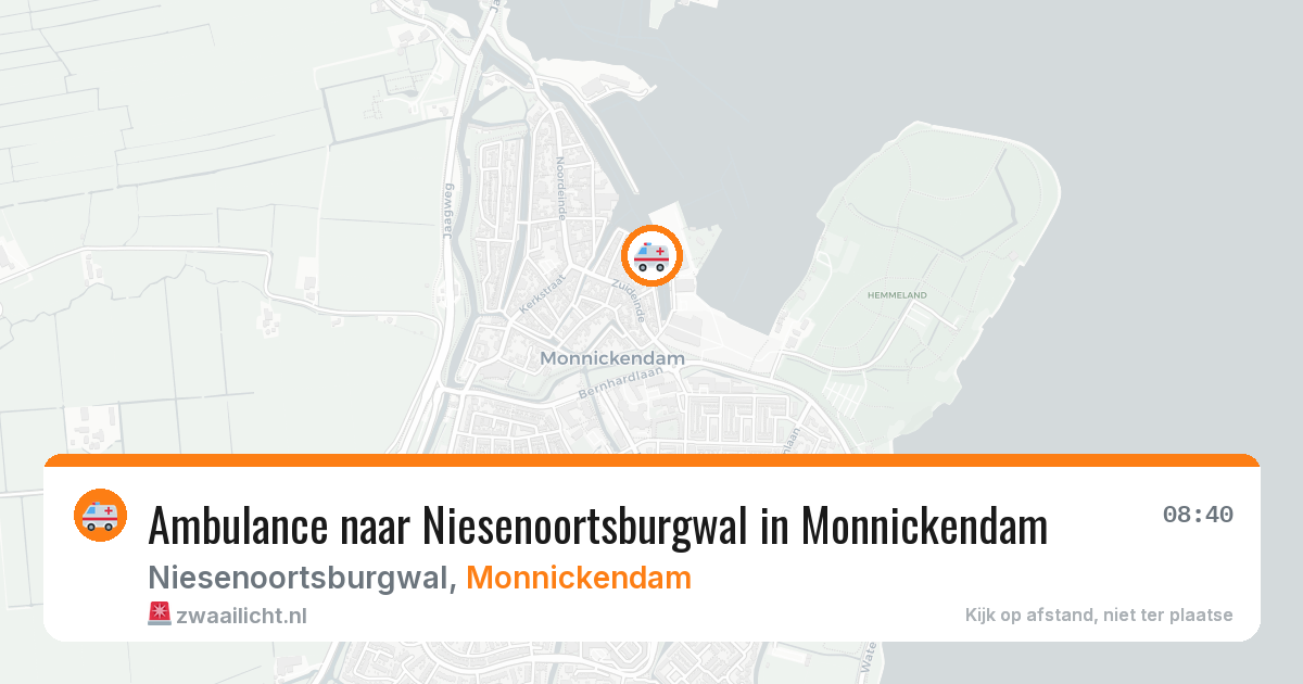 Ambulance naar Niesenoortsburgwal in Monnickendam — 4 jul 2026