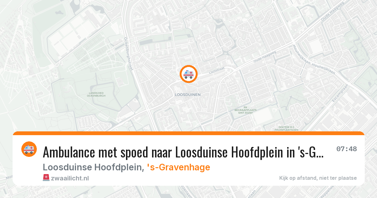 Ambulance met spoed naar Loosduinse Hoofdplein in 's-Gravenhage — 28 apr 2026