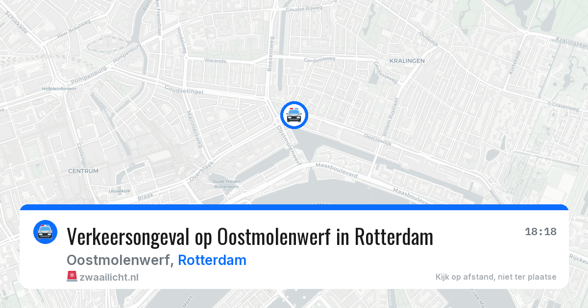 Verkeersongeval op Oostmolenwerf in Rotterdam — 29 jun 2026