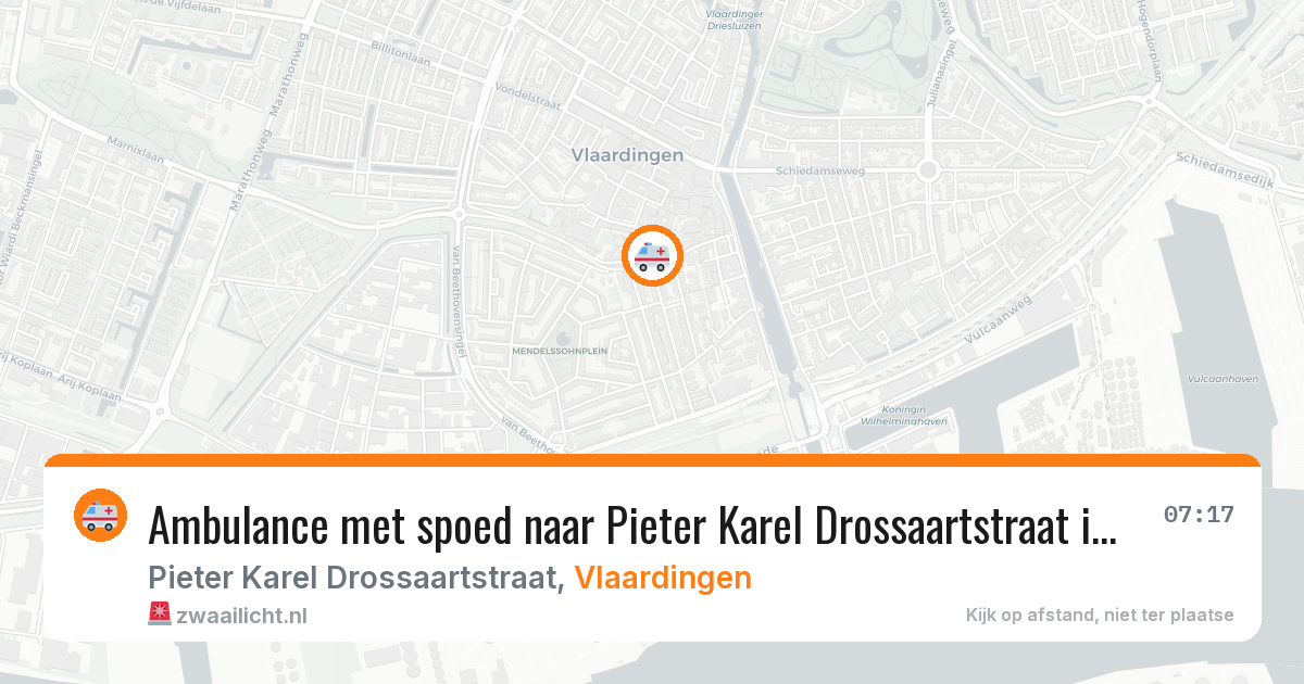 Ambulance met spoed naar Pieter Karel Drossaartstraat in Vlaardingen — 27 jun 2026
