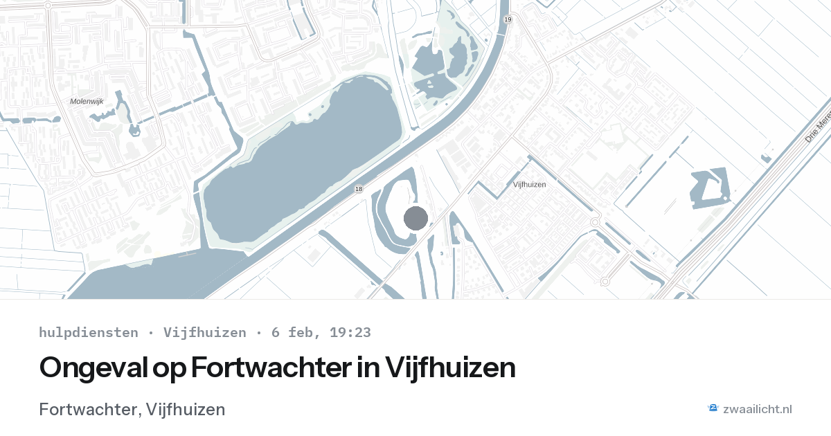 Ongeval op Fortwachter in Vijfhuizen — 6 feb 2026
