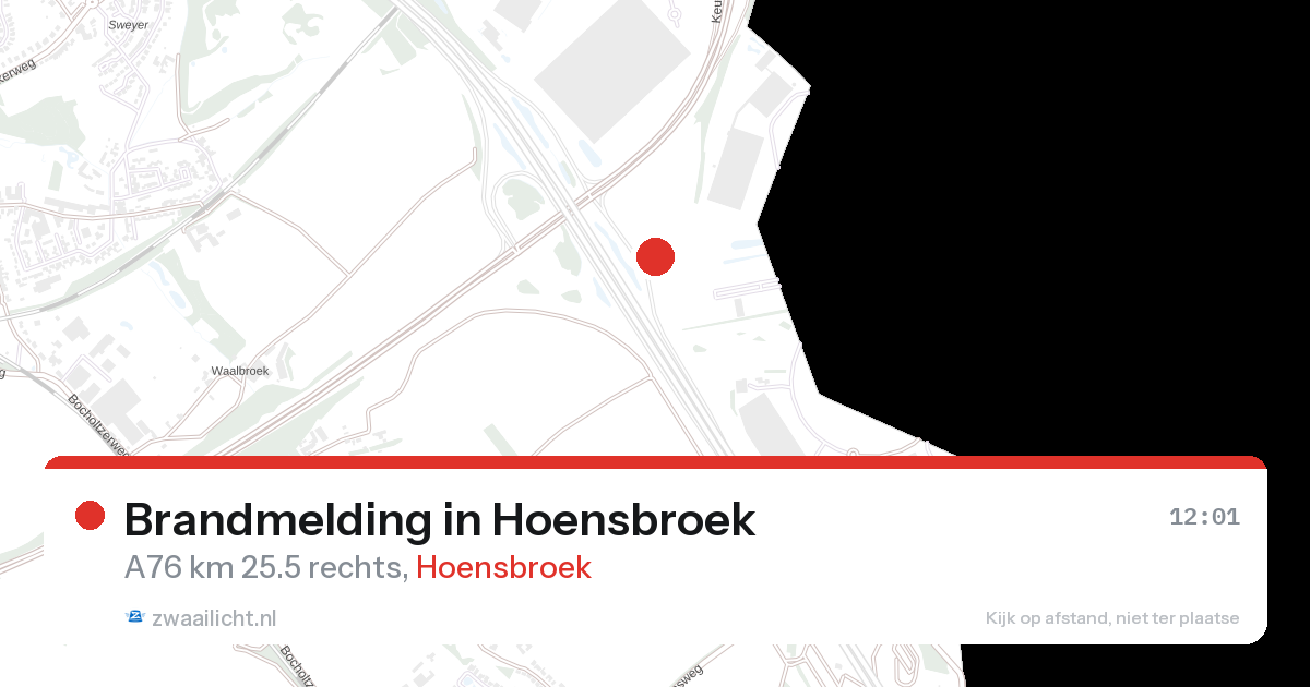 Brandmelding in Hoensbroek — 24 aug 2026