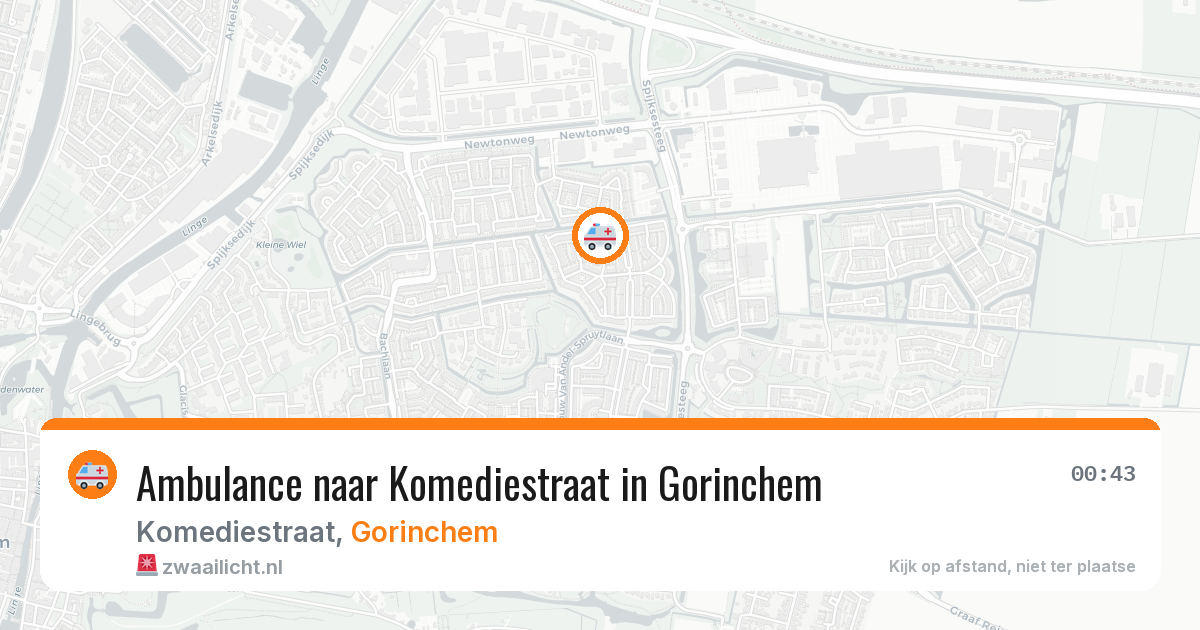 Ambulance naar Komediestraat in Gorinchem — 7 apr 2026