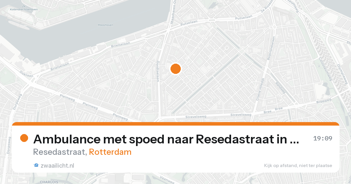 Ambulance met spoed naar Resedastraat in Rotterdam — 19 aug 2026