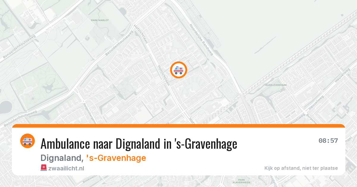 Ambulance naar Dignaland in 's-Gravenhage — 7 aug 2026