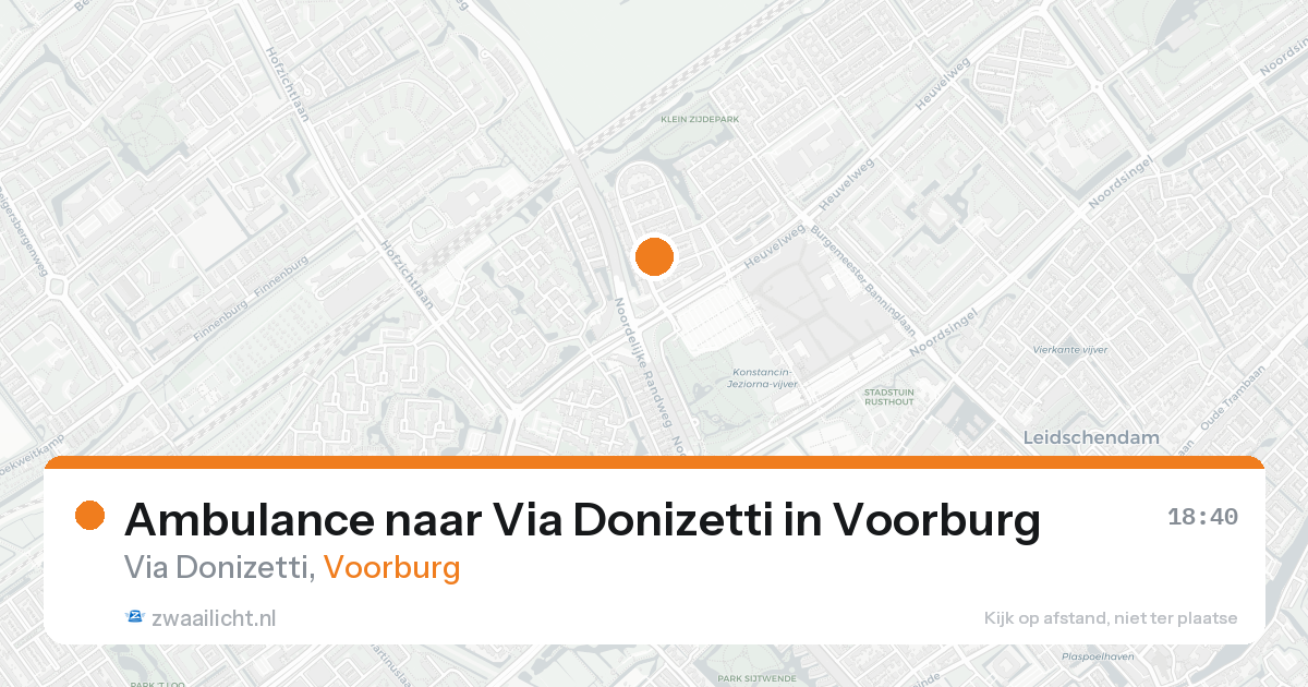 Ambulance naar Via Donizetti in Voorburg — 6 mei 2026