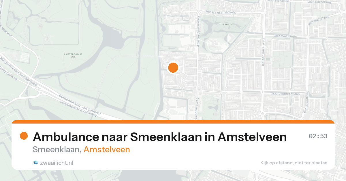Ambulance naar Smeenklaan in Amstelveen — 5 jun 2026