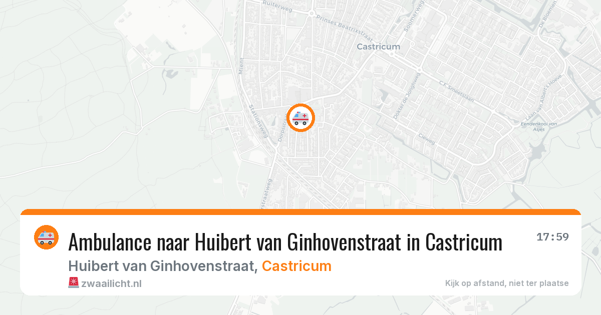 Ambulance naar Huibert van Ginhovenstraat in Castricum — 12 apr 2026