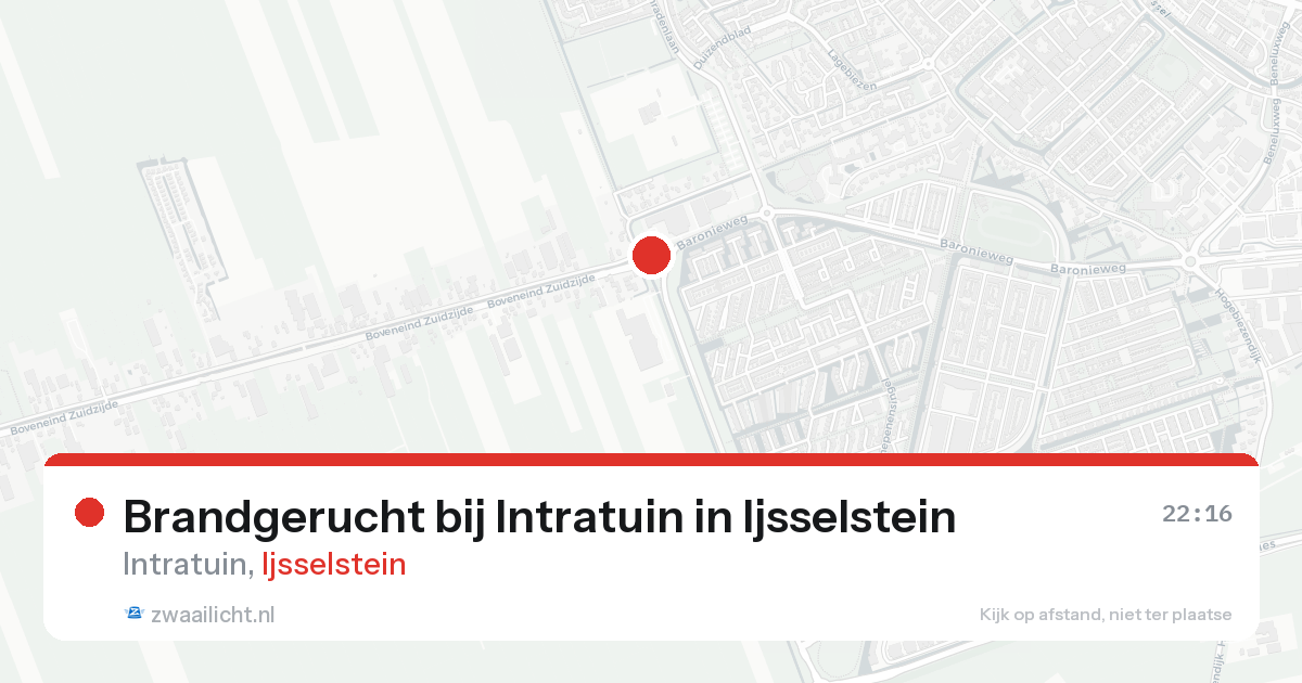 Brandgerucht bij Intratuin in Ijsselstein — 19 jun 2026