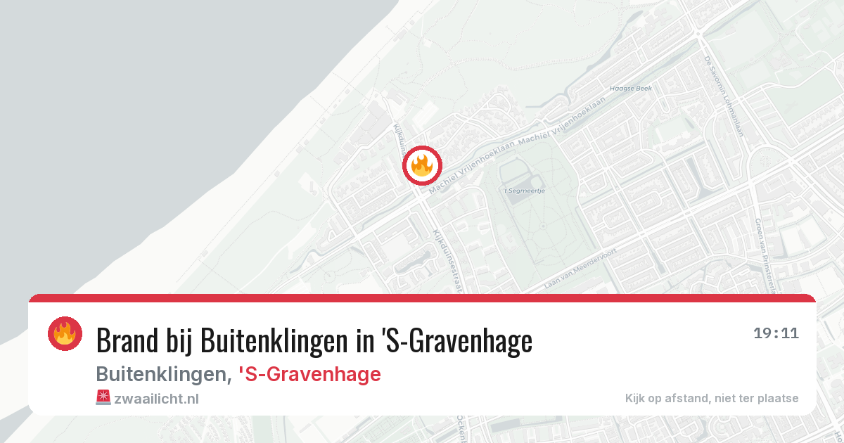 Brand bij Buitenklingen in 'S-Gravenhage — 16 jun 2026