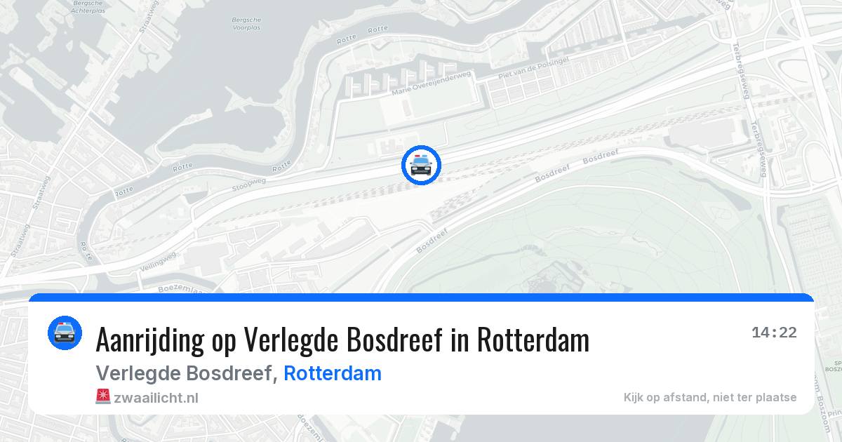 Aanrijding op Verlegde Bosdreef in Rotterdam — 21 jul 2026