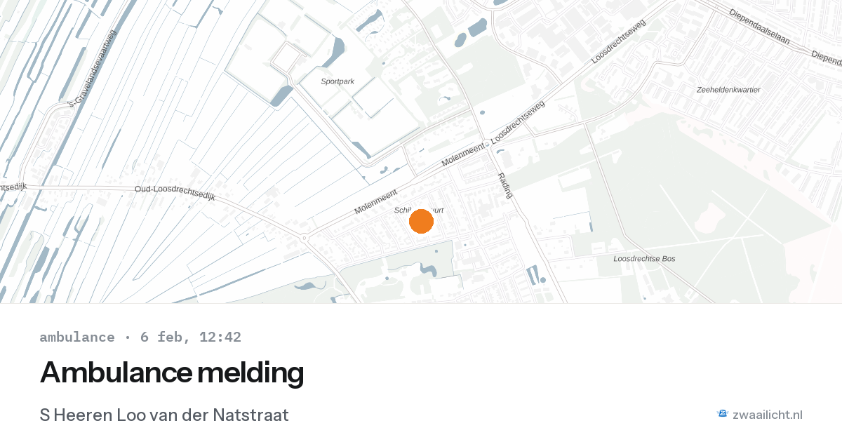 Ambulance melding — 6 feb 2026