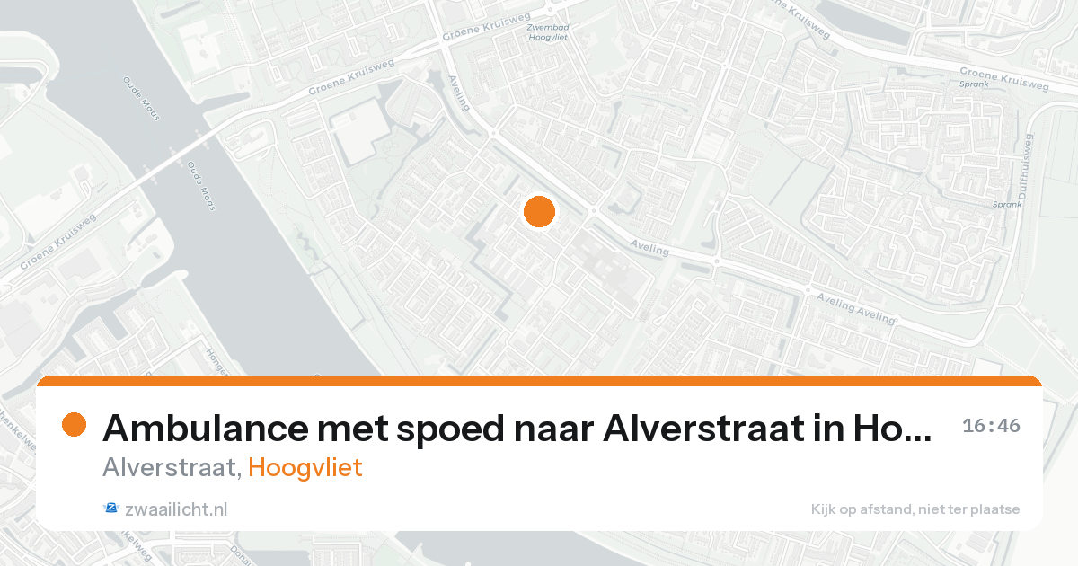Ambulance met spoed naar Alverstraat in Hoogvliet — 30 mei 2026