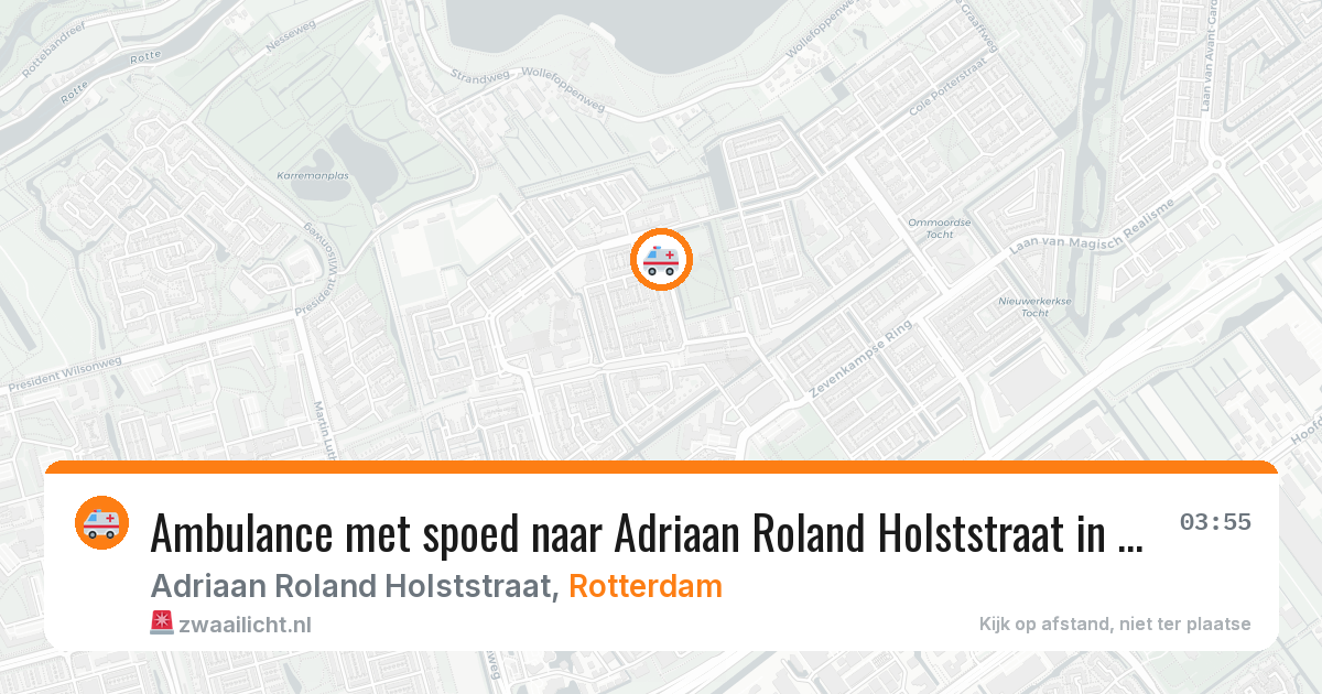 Ambulance met spoed naar Adriaan Roland Holststraat in Rotterdam — 11 apr 2026