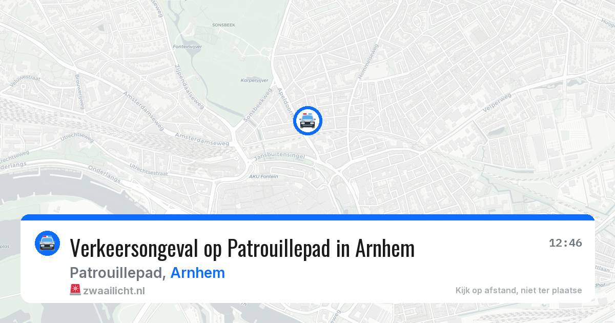 Verkeersongeval op Patrouillepad in Arnhem — 12 mrt 2026