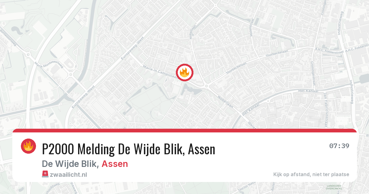 P2000 Melding De Wijde Blik, Assen — 6 aug 2026