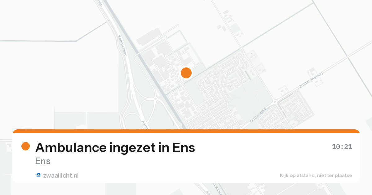 Ambulance ingezet in Ens — 22 aug 2026