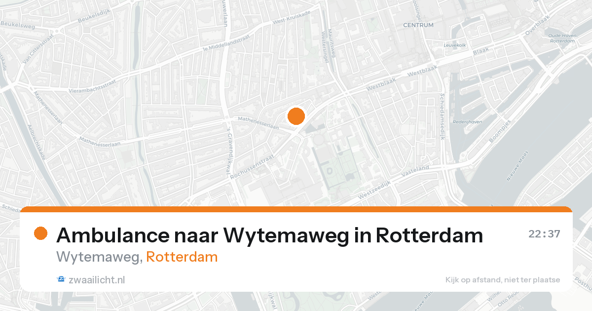 Ambulance naar Wytemaweg in Rotterdam — 19 aug 2026