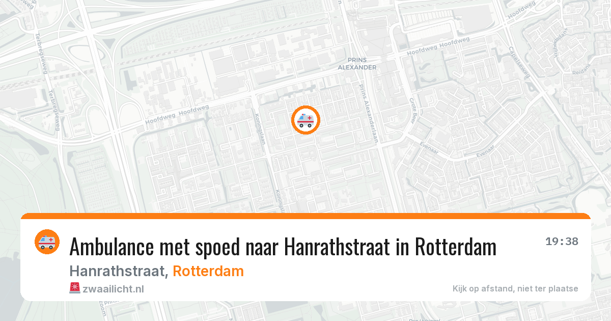 Ambulance met spoed naar Hanrathstraat in Rotterdam — 13 mei 2026