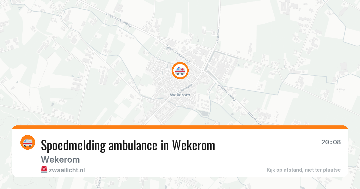 Spoedmelding ambulance in Wekerom — 22 mrt 2026