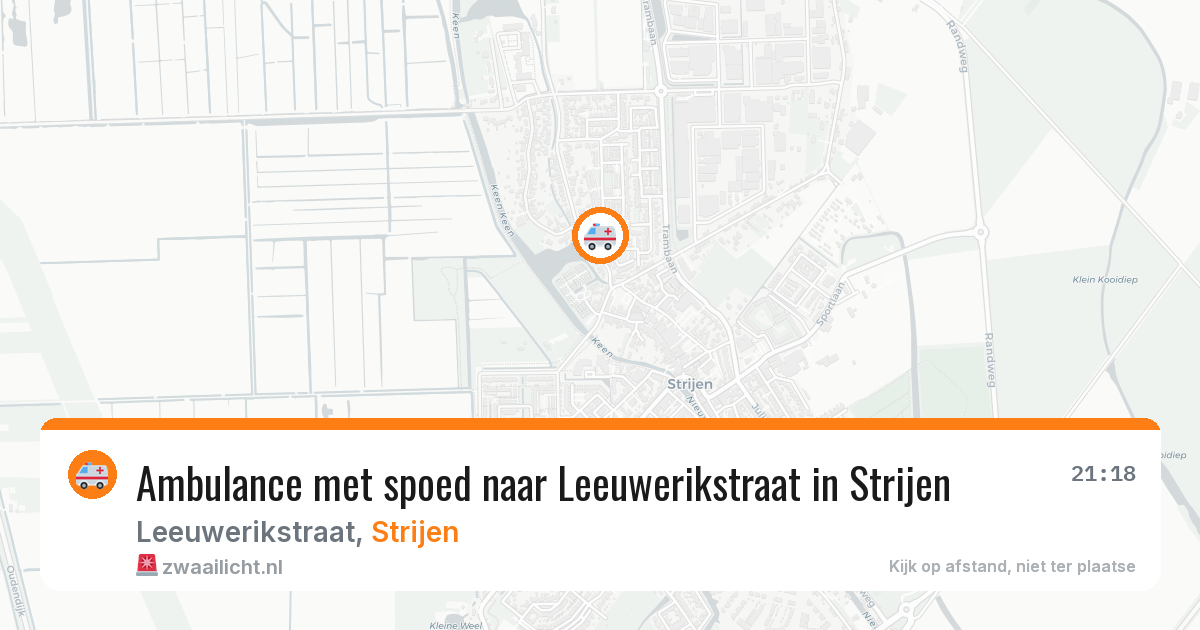 Ambulance met spoed naar Leeuwerikstraat in Strijen — 16 jun 2026