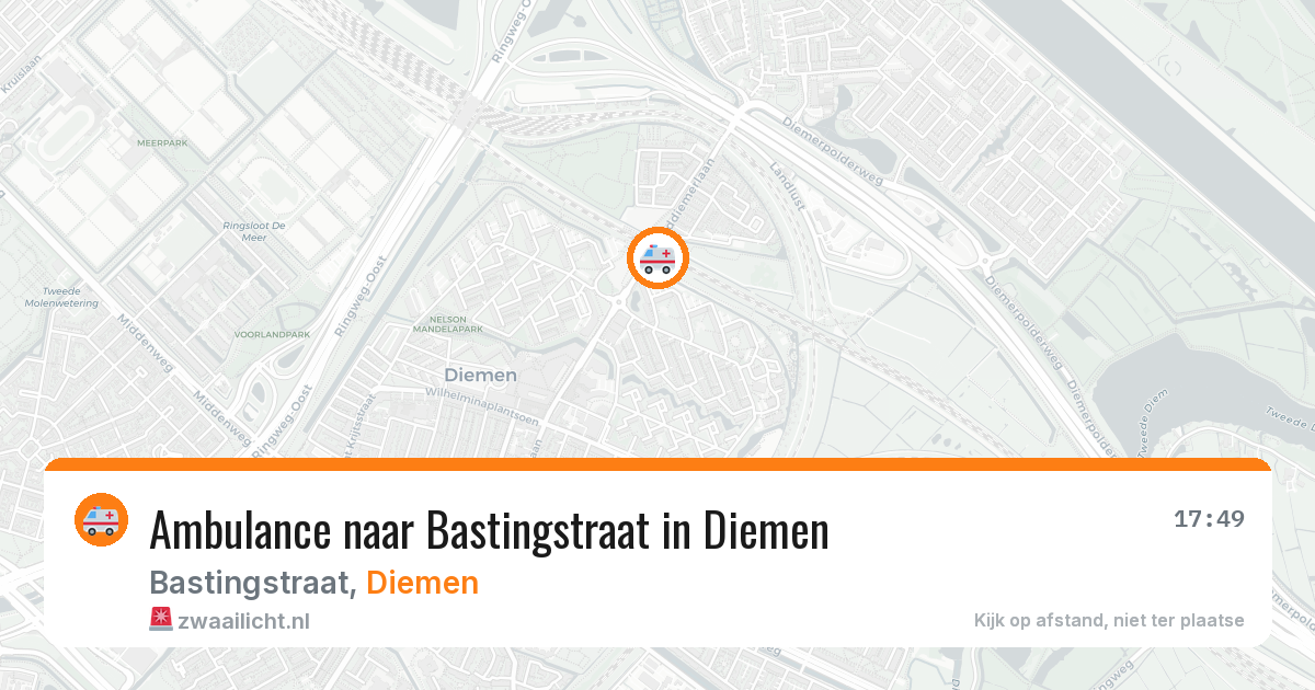 Ambulance naar Bastingstraat in Diemen — 20 mrt 2026