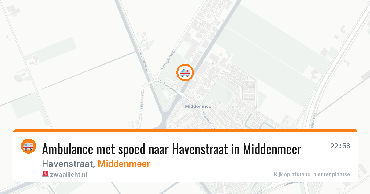 Ambulance met spoed naar Havenstraat in Middenmeer — 6 jun 2026