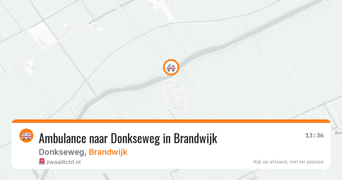 Ambulance naar Donkseweg in Brandwijk — 10 apr 2026