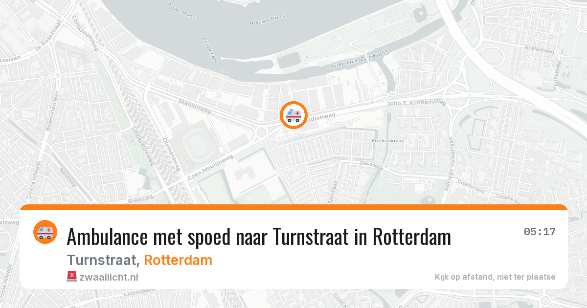 Ambulance met spoed naar Turnstraat in Rotterdam — 31 mei 2026