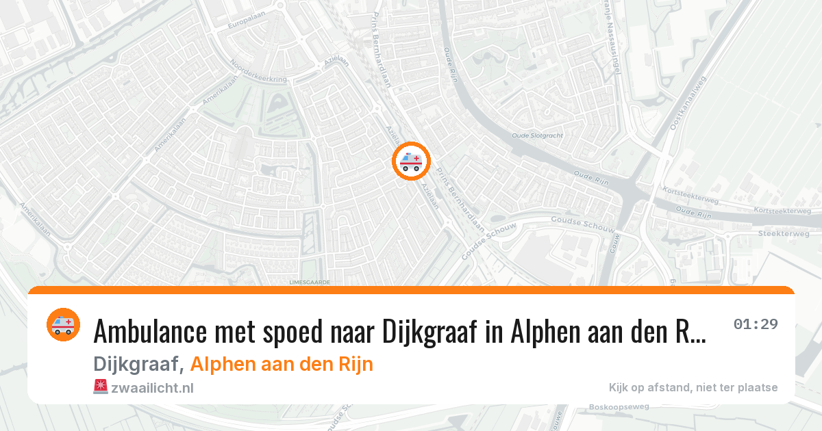 Ambulance met spoed naar Dijkgraaf in Alphen aan den Rijn — 3 jul 2026