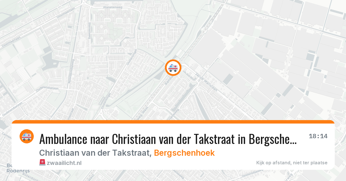 Ambulance naar Christiaan van der Takstraat in Bergschenhoek — 12 mei 2026