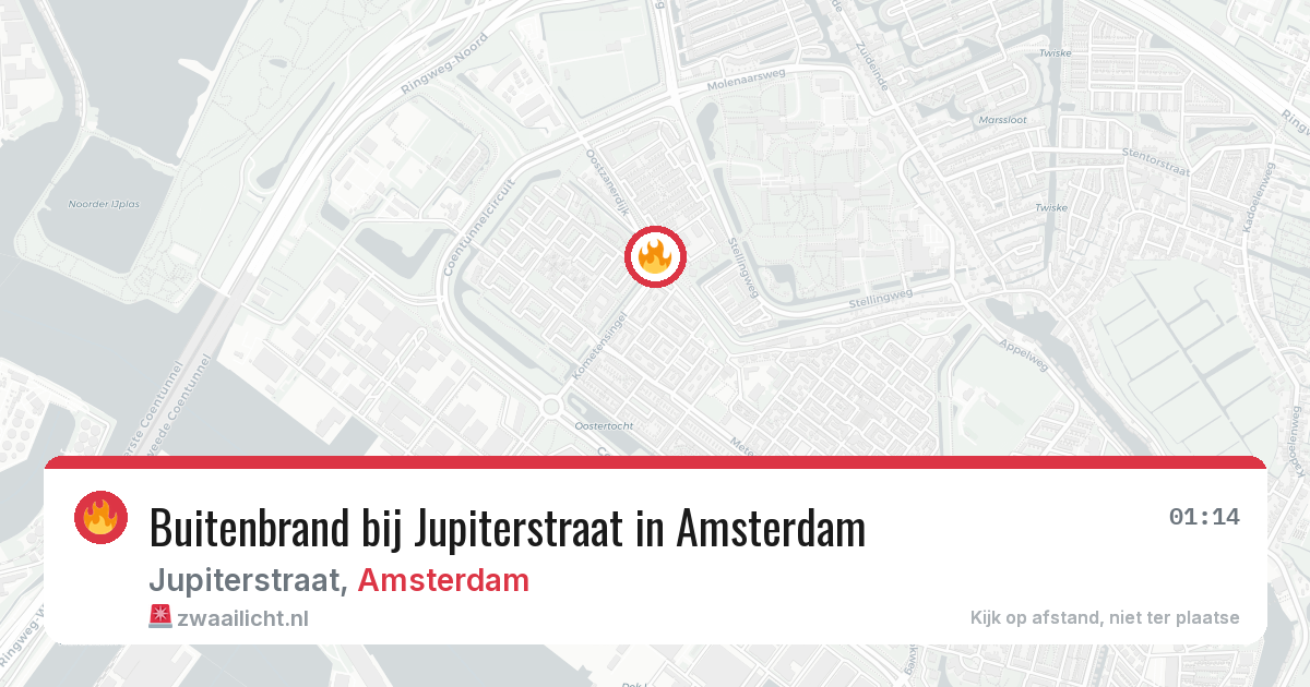 Buitenbrand bij Jupiterstraat in Amsterdam — 15 mei 2026