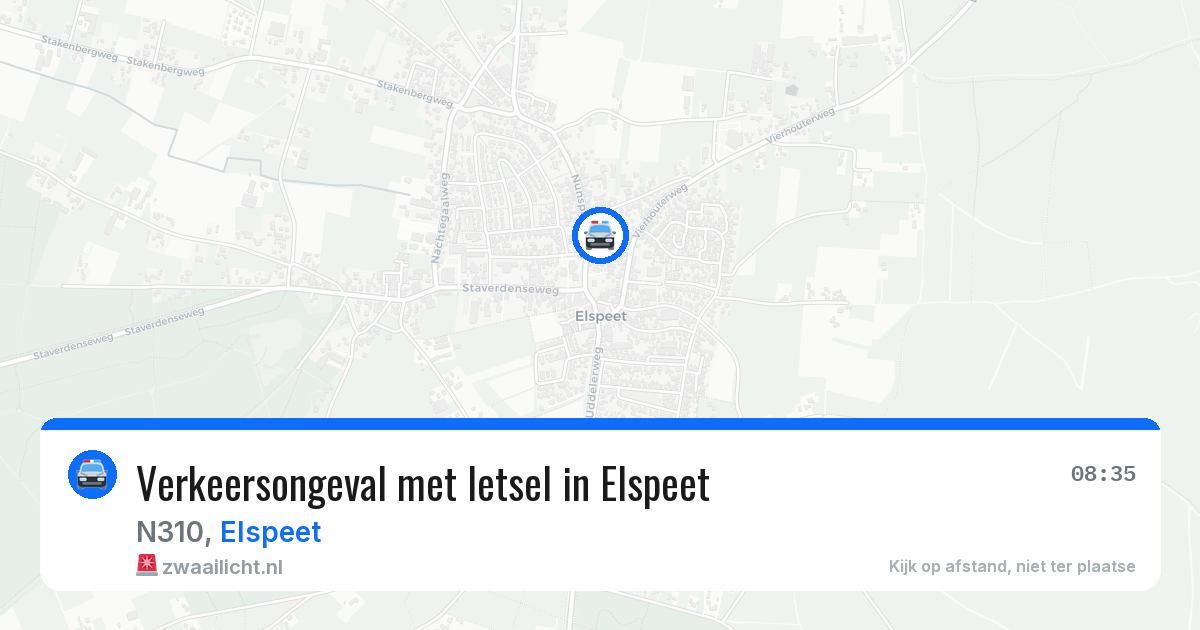Verkeersongeval met letsel in Elspeet — 19 jun 2026