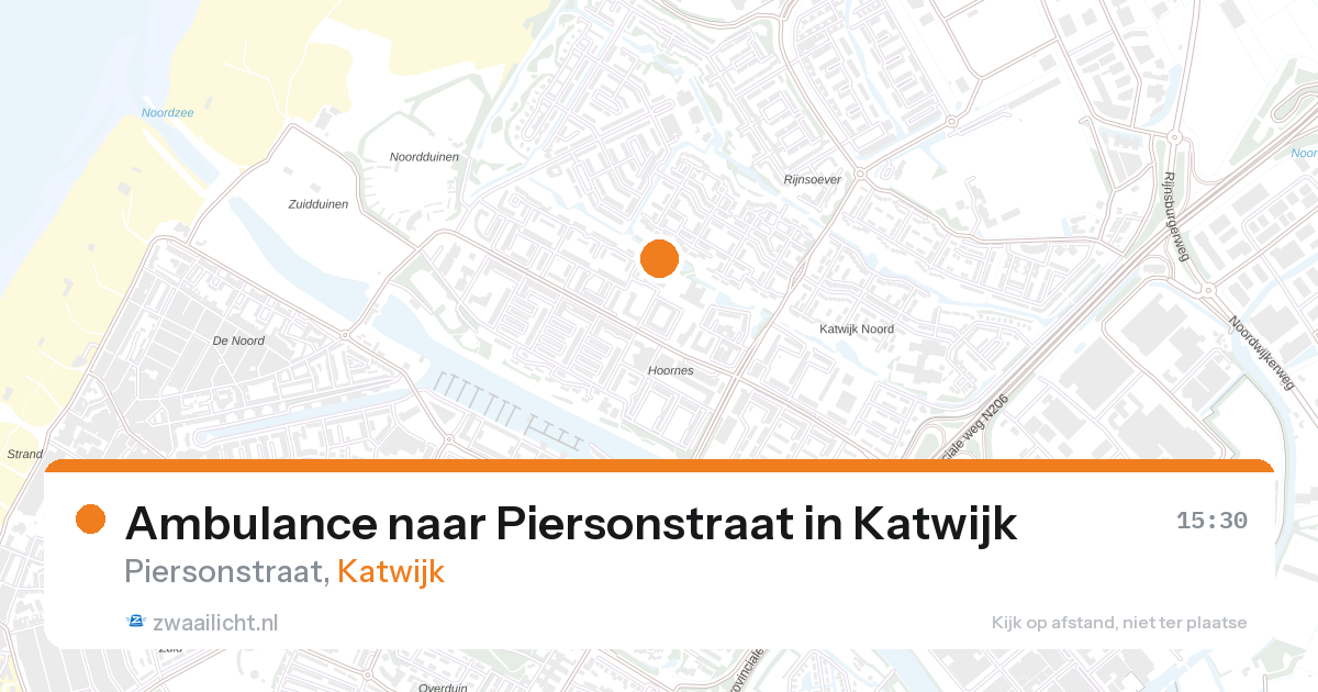 Ambulance naar Piersonstraat in Katwijk — 8 jun 2026
