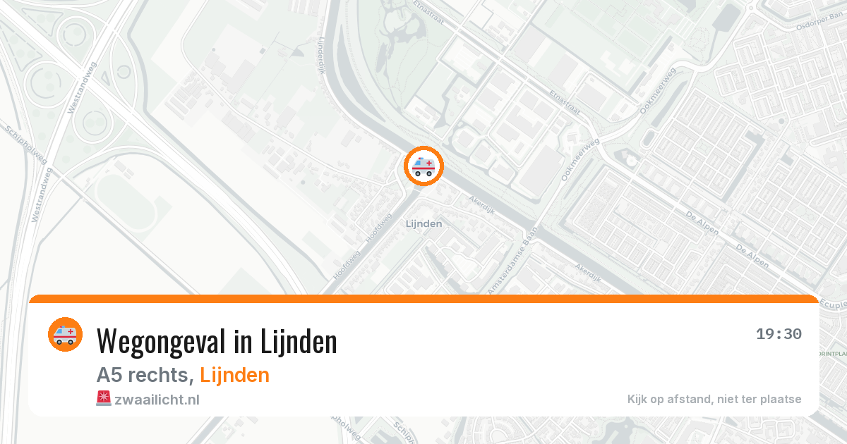 Wegongeval in Lijnden — 18 apr 2026