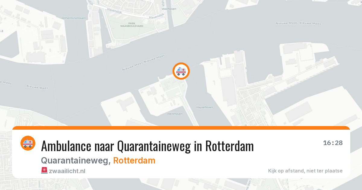 Ambulance naar Quarantaineweg in Rotterdam — 29 jun 2026