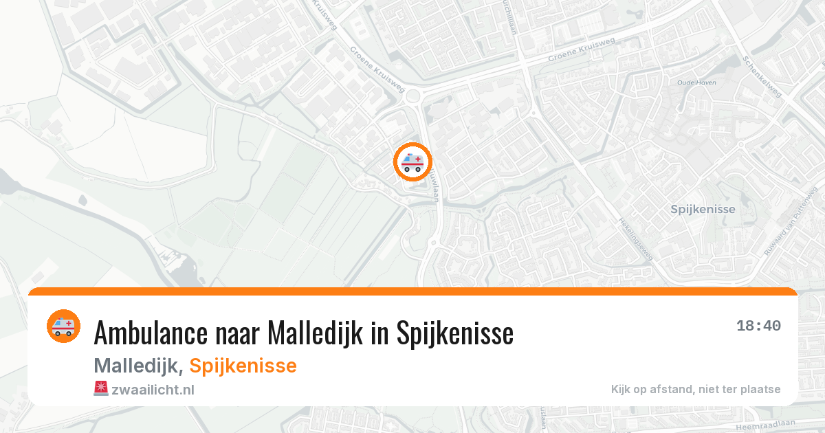 Ambulance naar Malledijk in Spijkenisse — 30 jul 2026